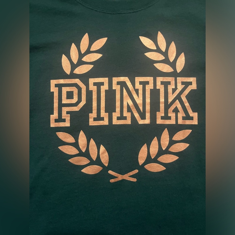 NWT- PINK Green and Rose Gold Short Sleeve Tee in Size Medium - Picture 5 of 6